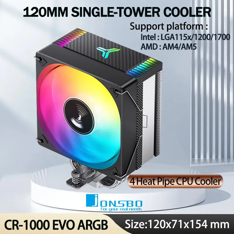 JONSBO CR-1000 EVO - Ventirad CPU - 4 Caloducs - TDP 220W - Compatible LGA 1700/1200/115X et AM5 - Image 1