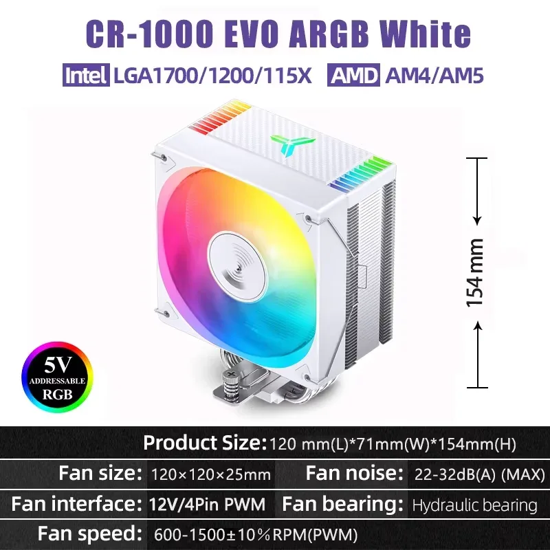 JONSBO CR-1000 EVO - Ventirad CPU - 4 Caloducs - TDP 220W - Compatible LGA 1700/1200/115X et AM5 slide 10