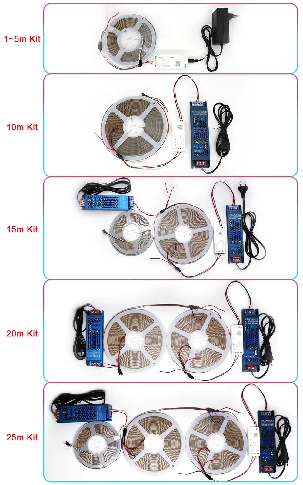 Ruban LED COB RGB-IC Adressable WiFi Tuya - Compatible Alexa & Google Home - Kit 10m à 25m - Image 2