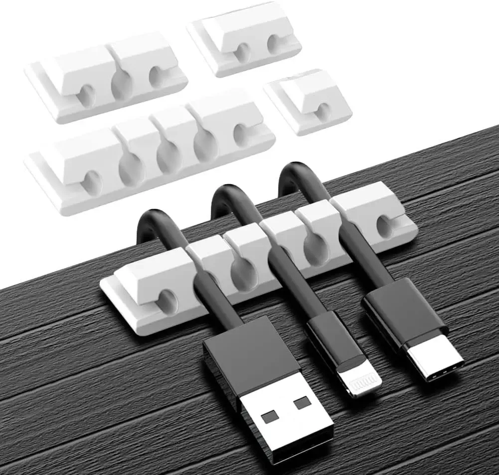 Organisateur de câbles USB en silicone flexible pour bureau - Image 6