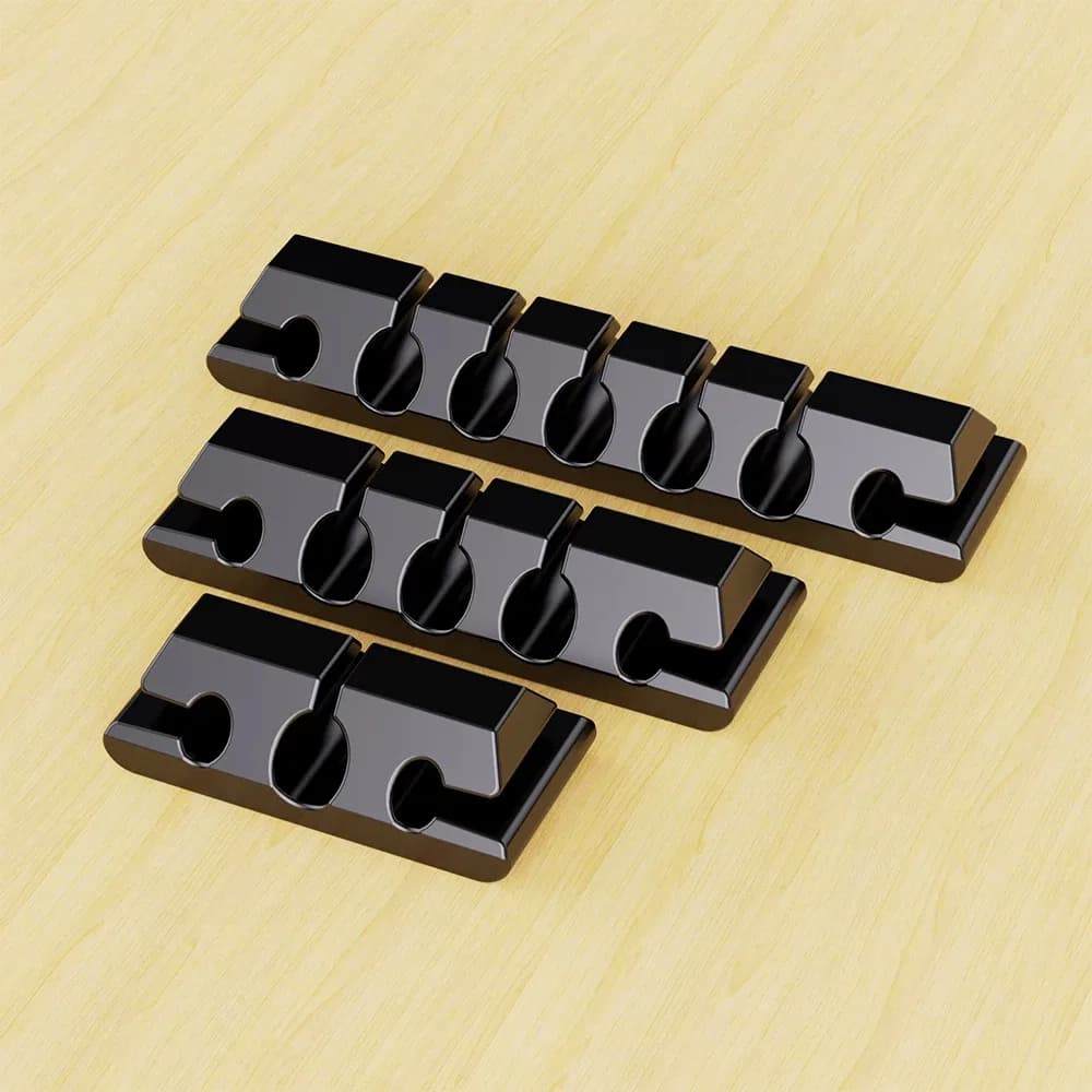 Organisateur de câbles USB en silicone flexible pour bureau slide 11