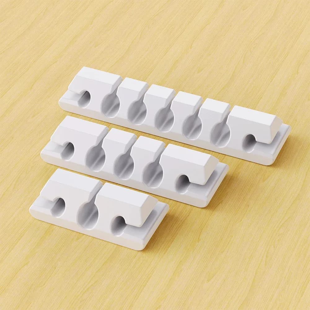 Organisateur de câbles USB en silicone flexible pour bureau slide 10