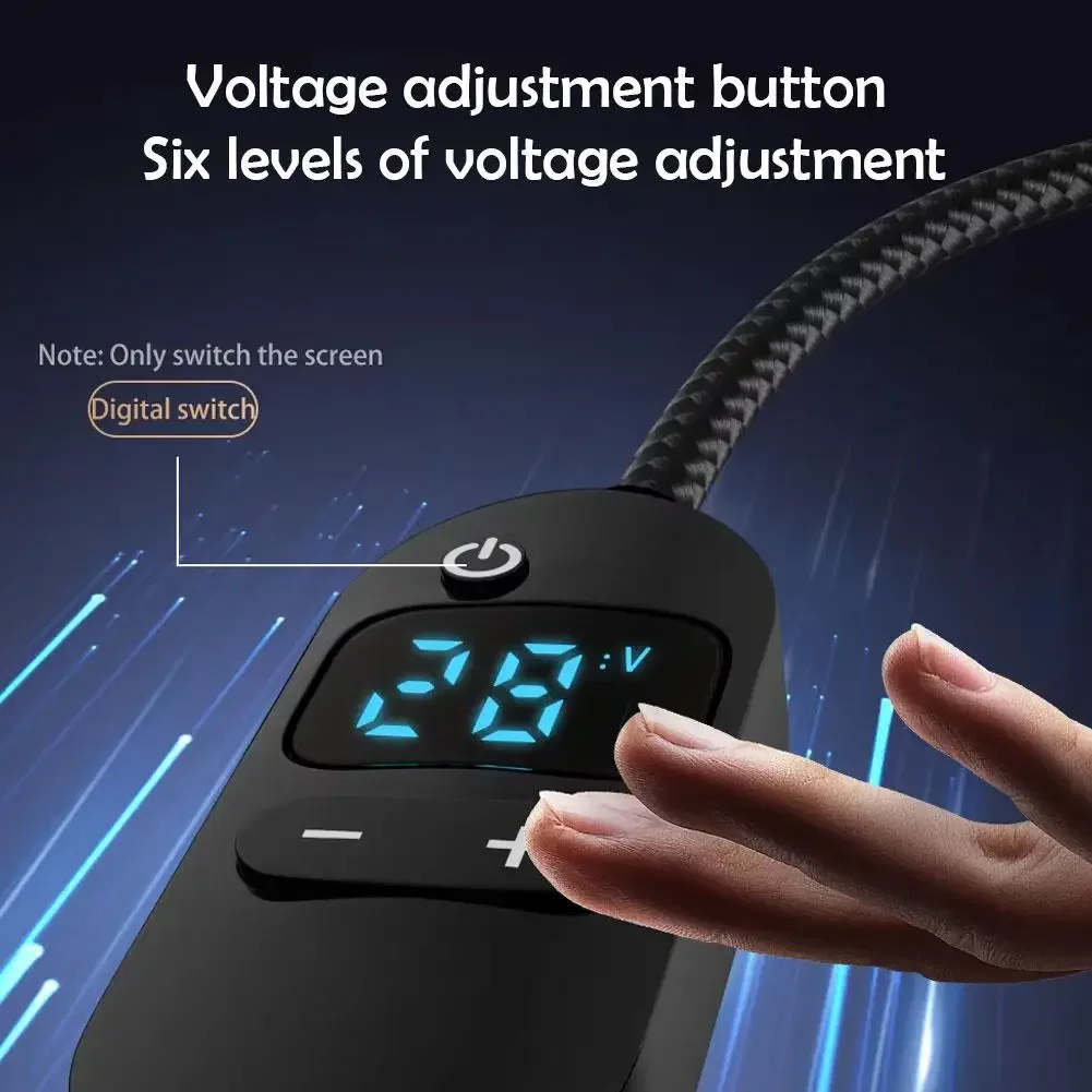 Câble de charge USB-C vers DC PD3.1 140W avec affichage numérique (5V-28V) - Image 6