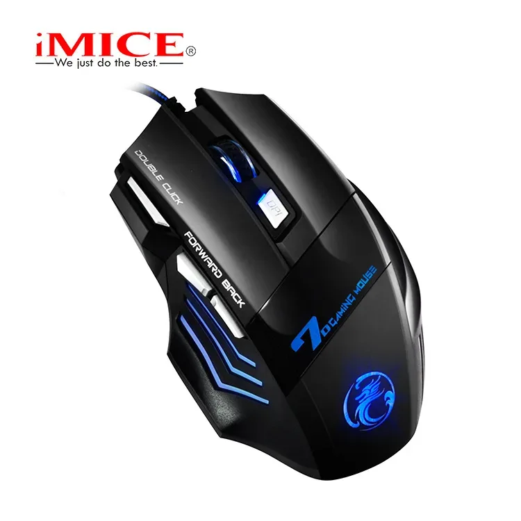 Souris Gaming Optique IMICE X7 - DPI Réglable, Design Ergonomique et Rétroéclairage LED - Image 3