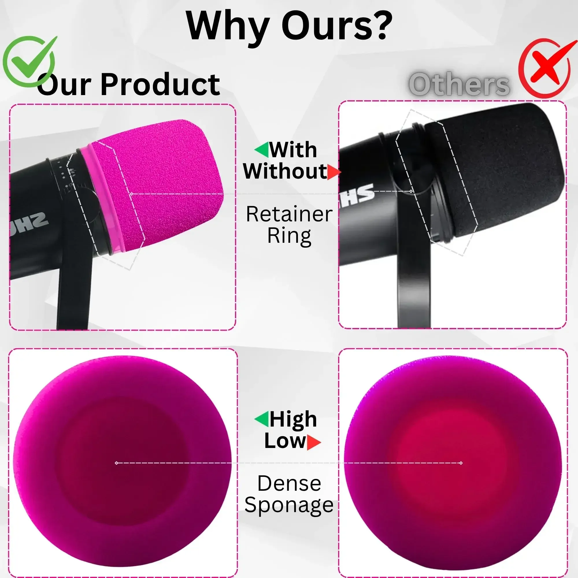 Filtre anti-pop de remplacement pour Shure MV7, MV7+, MV7i et MV7x - Image 2