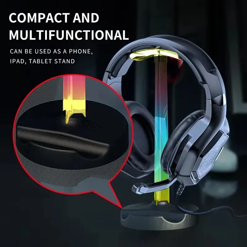 Support de casque gaming RGB avec port USB - Image 5