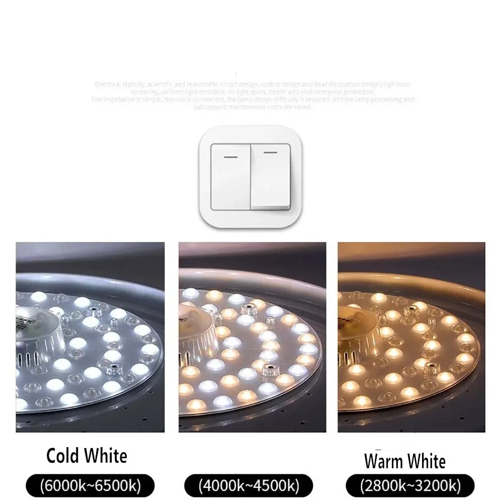 Panneau LED Circulaire SMD pour Plafonnier, 12W-100W, 220V-240V - Image 6