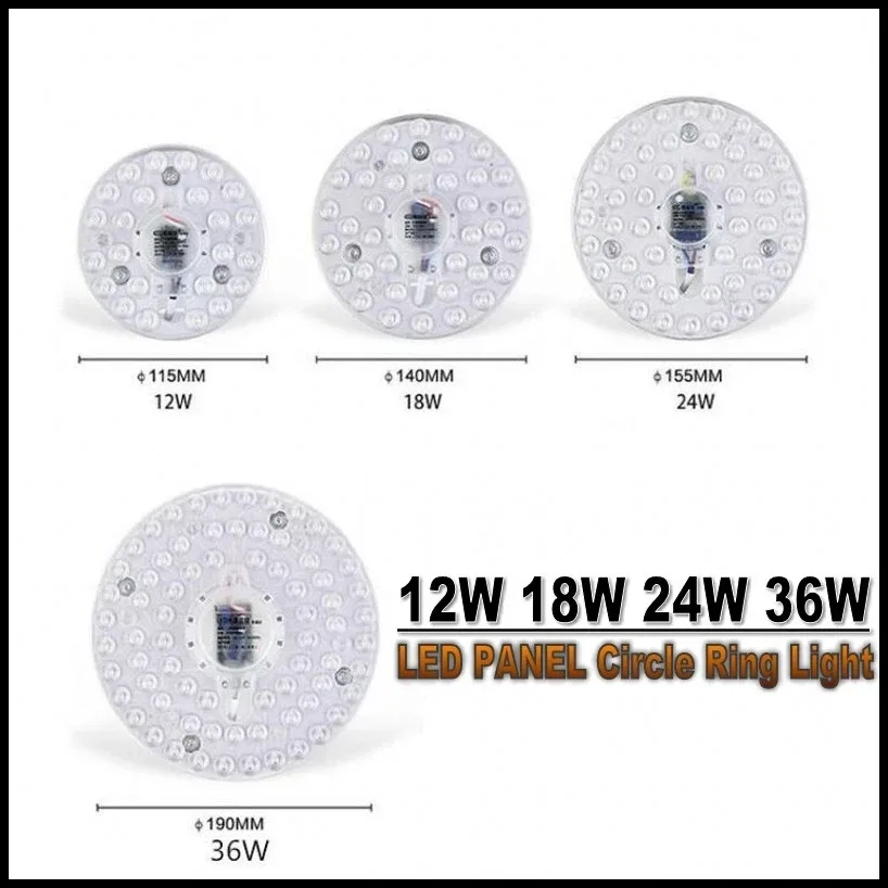 Panneau LED Circulaire SMD pour Plafonnier, 12W-100W, 220V-240V - Image 5
