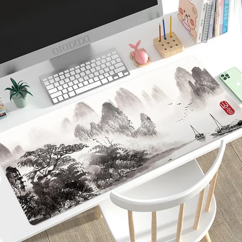 Tapis de souris XXL - Design peinture à l'encre chinoise - Image 2