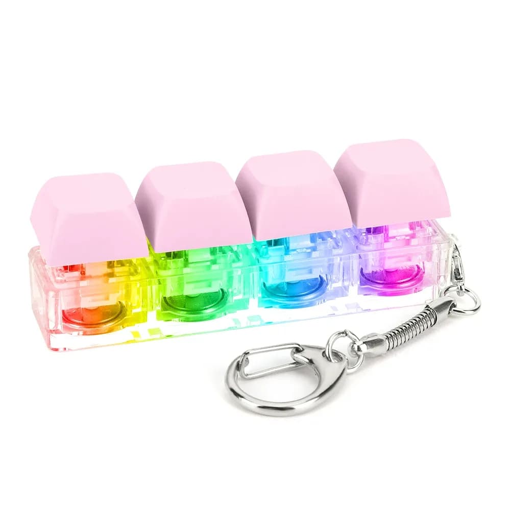 Porte-clés Fidget Clavier Mécanique à 4 Touches - Jouet Anti-stress slide 29