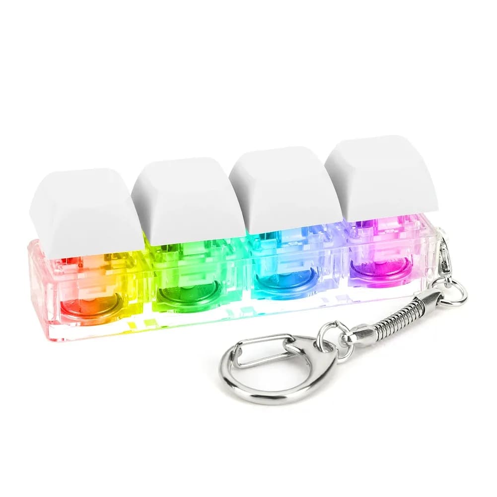 Porte-clés Fidget Clavier Mécanique à 4 Touches - Jouet Anti-stress slide 27