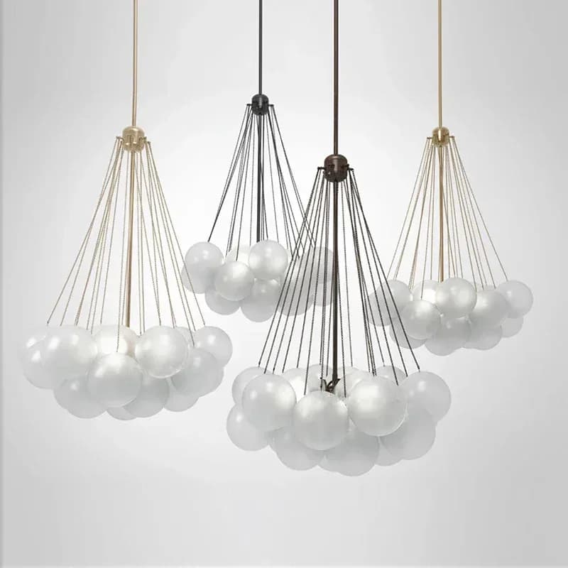Lustre à boules de verre de style nordique - Image 5