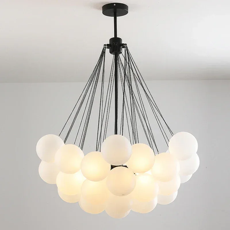 Lustre à boules de verre de style nordique - Image 3