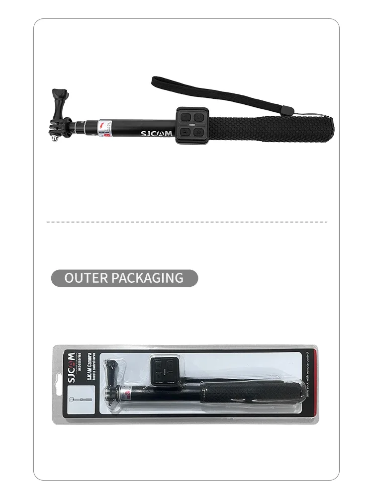 Perche à selfie et monopode en aluminium SJCAM avec télécommande pour caméras d'action C300, SJ6, SJ7 Star, SJ8 PRO, SJ8 PLUS, SJ10 Pro, SJ10X et C200 slide 6