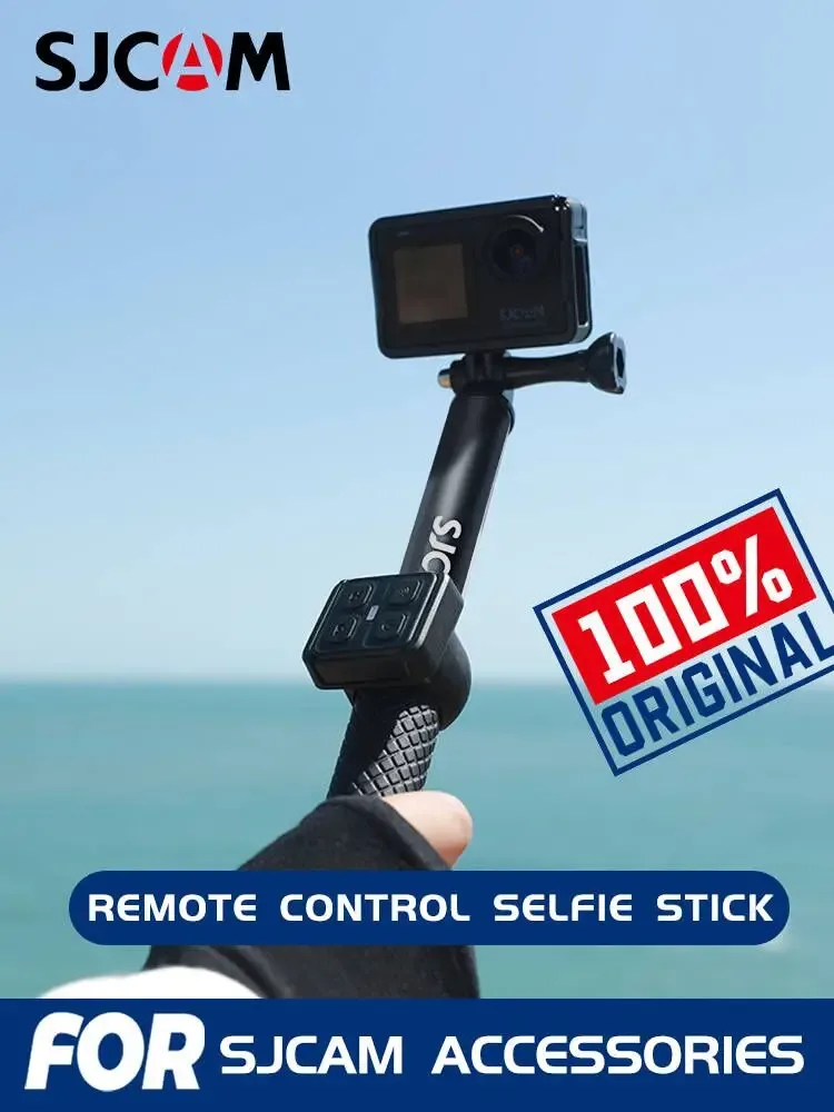 Perche à selfie et monopode en aluminium SJCAM avec télécommande pour caméras d'action C300, SJ6, SJ7 Star, SJ8 PRO, SJ8 PLUS, SJ10 Pro, SJ10X et C200