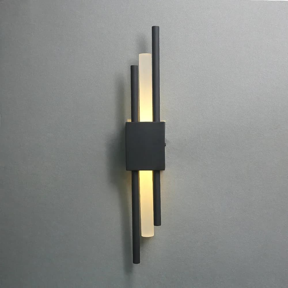 Applique murale LED moderne en métal et acrylique - Noir et Bronze Laiton - Image 3