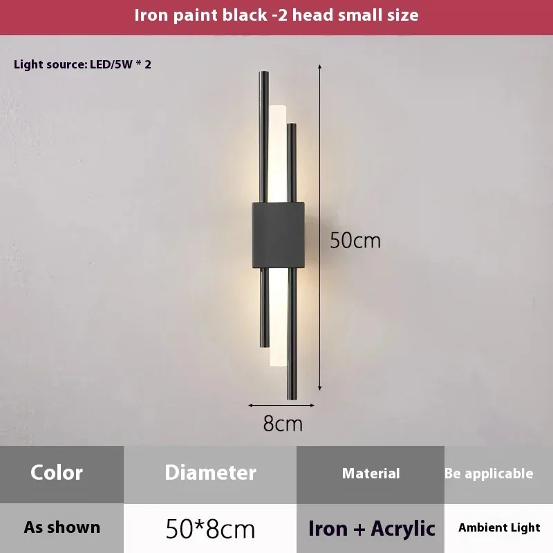 Applique murale LED moderne en métal et acrylique - Noir et Bronze Laiton slide 7