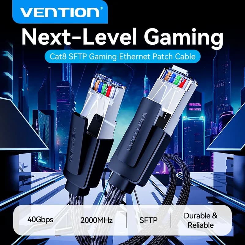 Vention Câble Ethernet Cat8 RJ45 SSTP 40Gbps