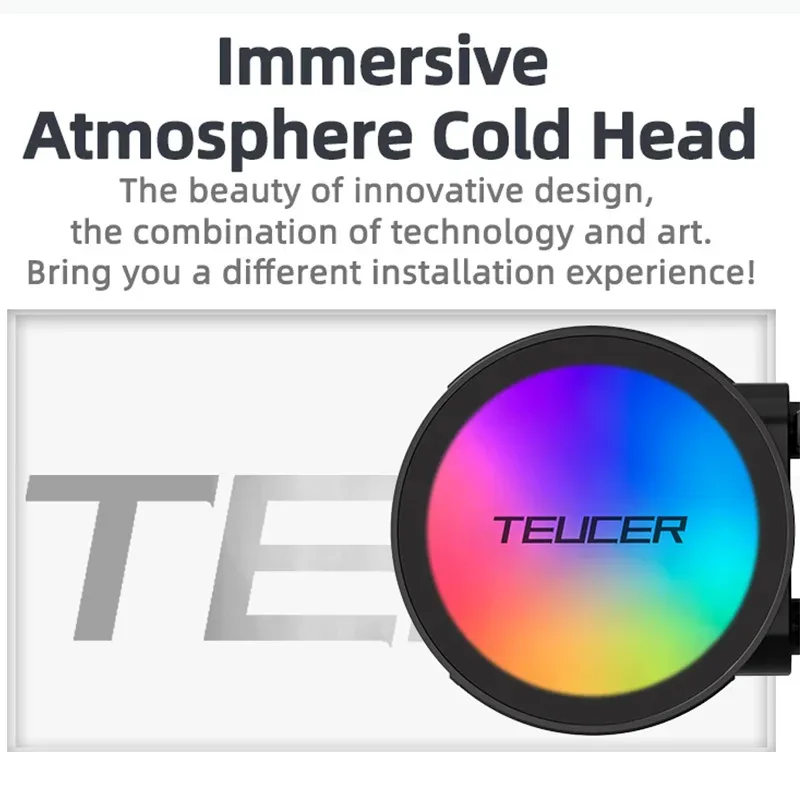 TEUCER AF-S240 - Kit de Refroidissement Liquide AIO 240mm pour Processeur avec Ventilateurs RGB - Compatible Intel LGA1700/115x et AMD AM4/AM5 slide 4
