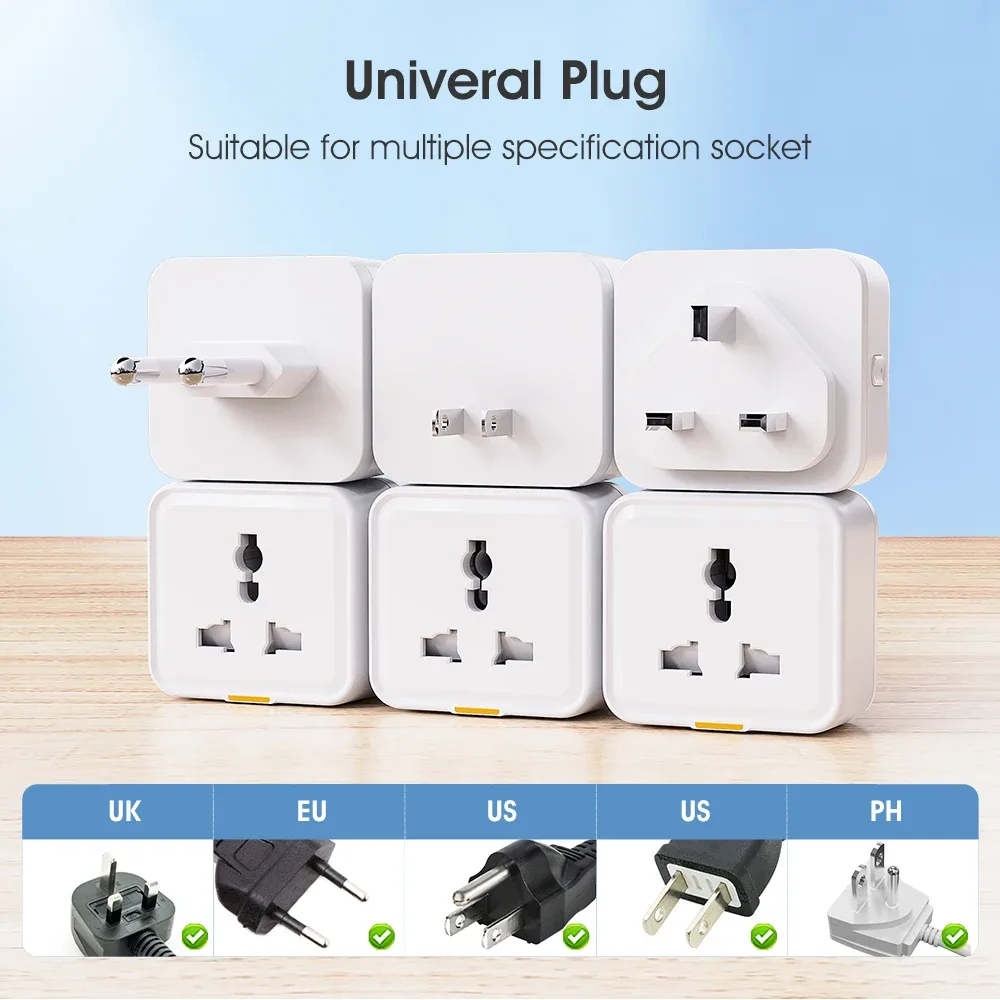 Prise intelligente universelle Tuya 16A avec WiFi, RF433 et port USB-C slide 3