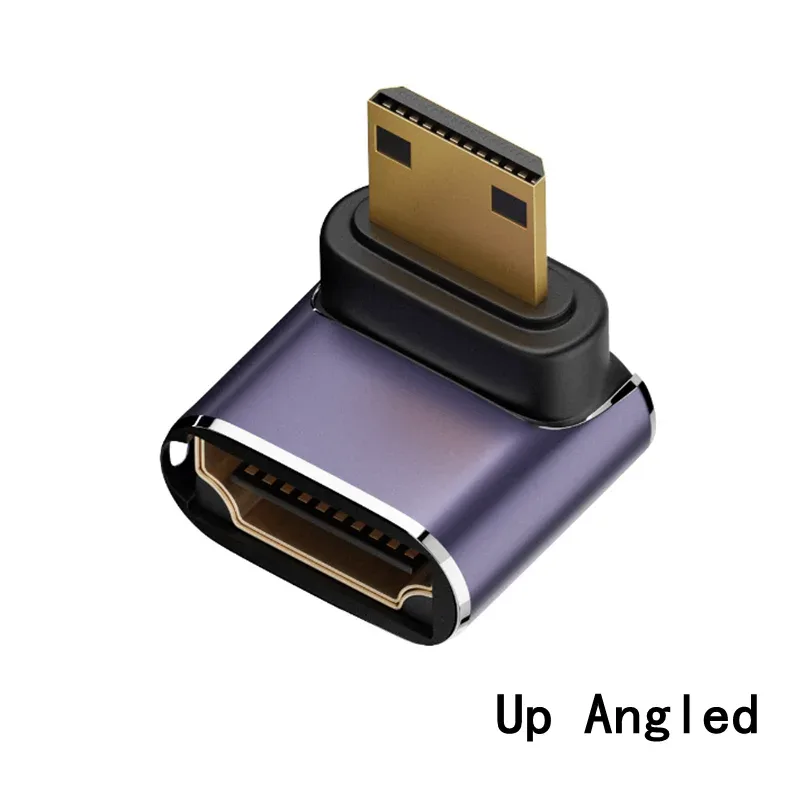 Adaptateur d'extension Mini HDMI vers HDMI 8K - Mâle vers Femelle - Angle à 90° - Image 5