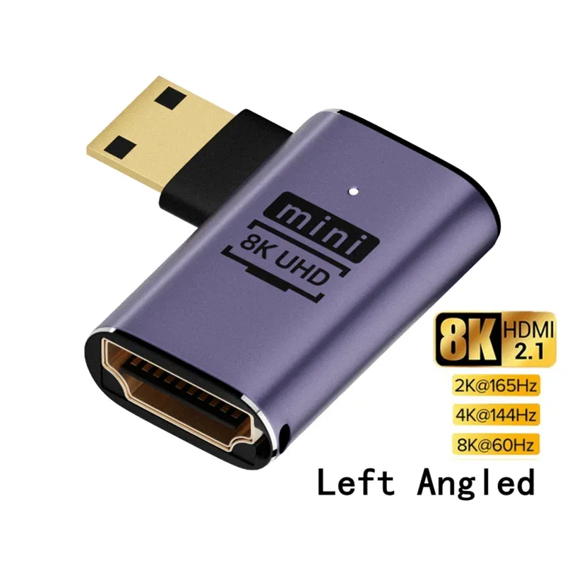 Adaptateur d'extension Mini HDMI vers HDMI 8K - Mâle vers Femelle - Angle à 90° slide 14