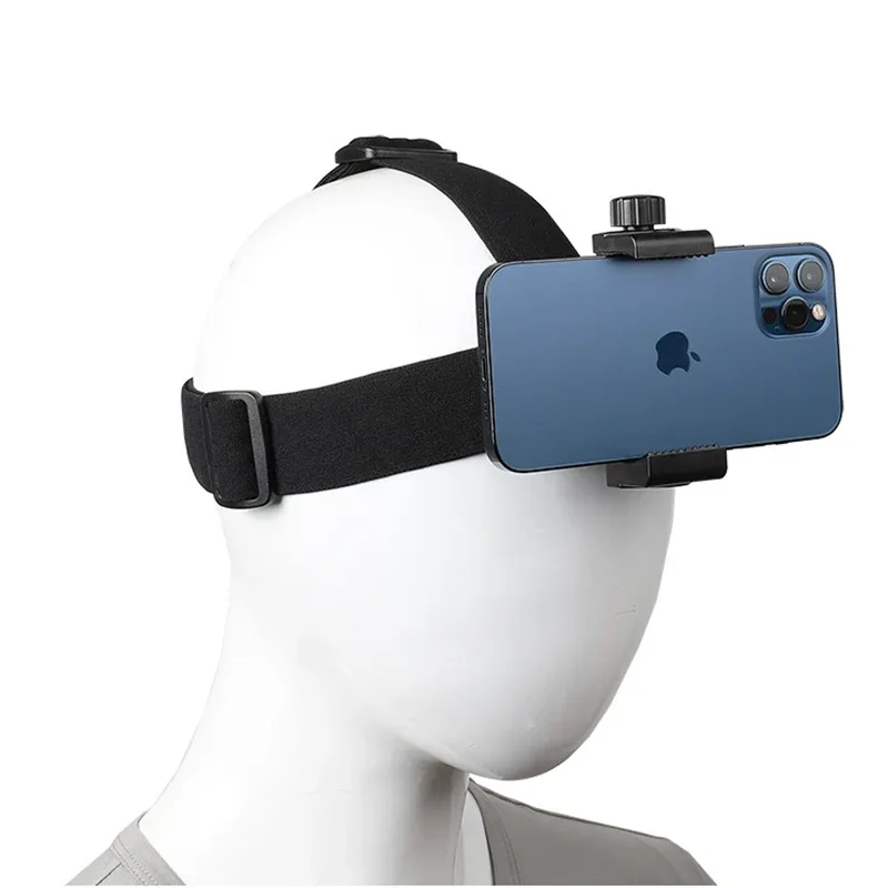 Support de tête pour smartphone avec clip de fixation pour POV et Vlog