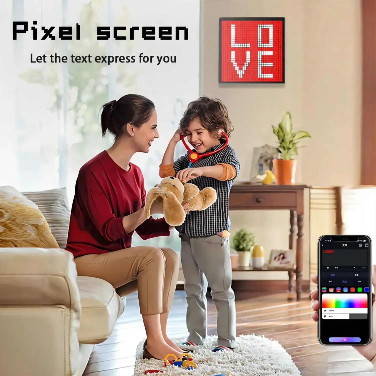 Écran Matriciel LED Pixel Art Intelligent - RGB, Bluetooth avec Contrôle par Application slide 3