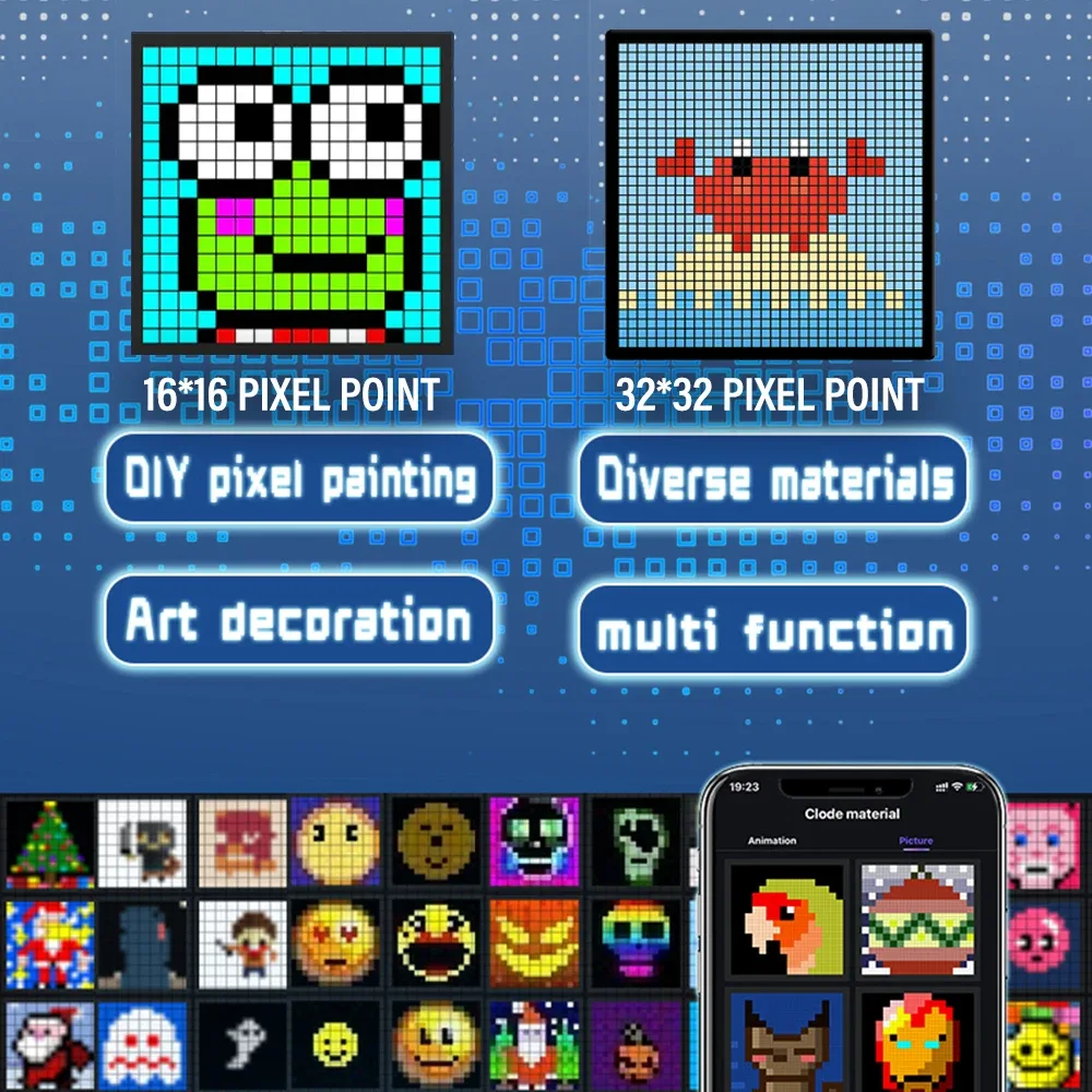 Écran Matriciel LED Pixel Art Intelligent - RGB, Bluetooth avec Contrôle par Application slide 6