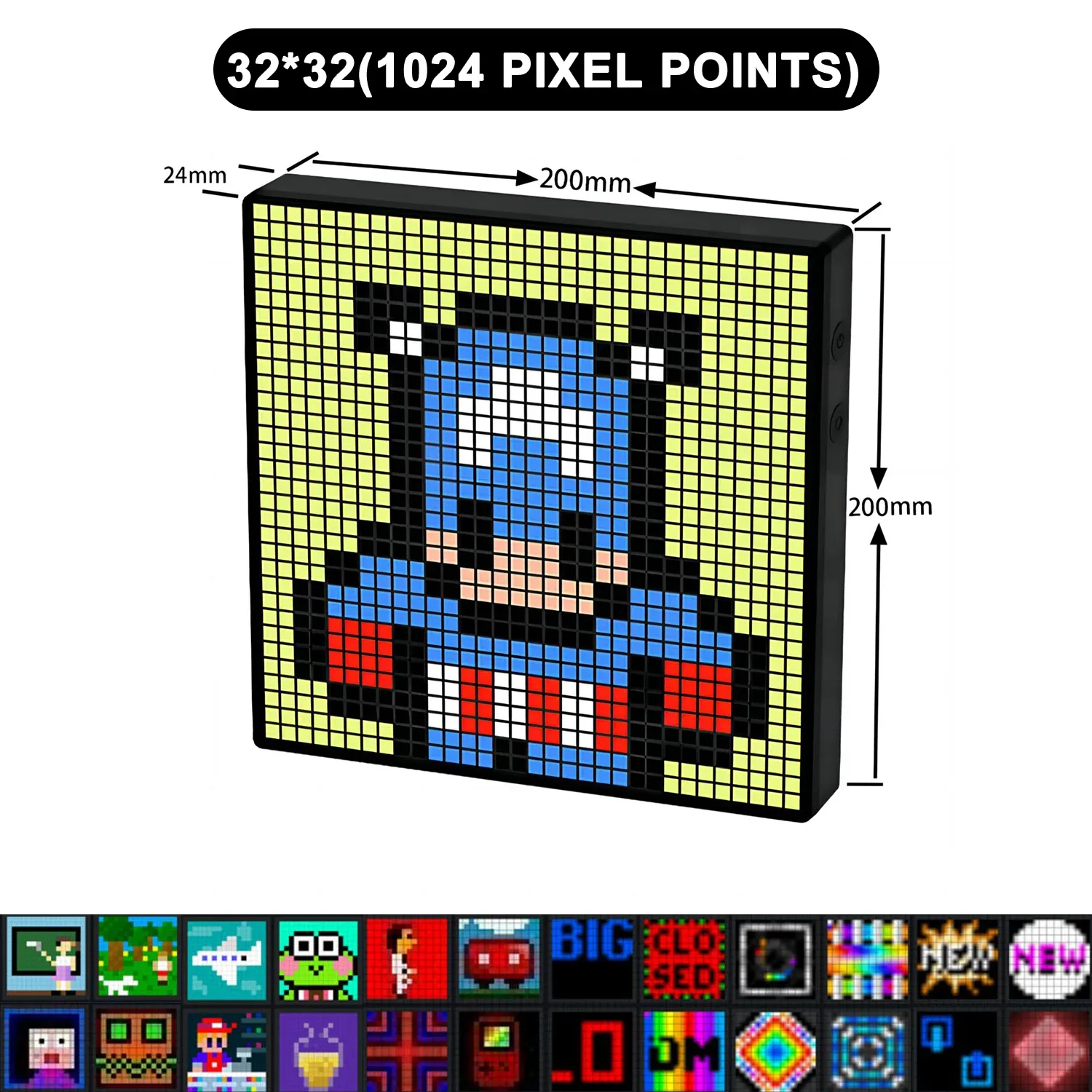 Écran Matriciel LED Pixel Art Intelligent - RGB, Bluetooth avec Contrôle par Application slide 7