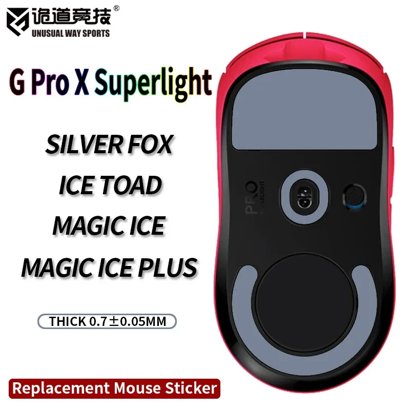 Patins de souris UnusualWaySports pour Logitech G Pro X Superlight - Bords arrondis