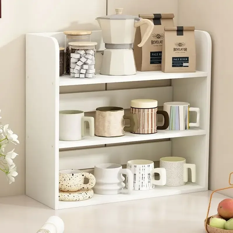 Étagère de rangement multi-niveaux compacte pour bureau et cuisine