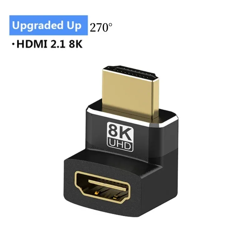 Adaptateur HDMI 2.1 8K Coudé (90° et 270°) Mâle vers Femelle - 48 Gbps, 8K@60Hz / 4K@120Hz slide 7