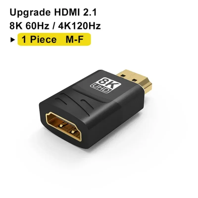 Adaptateur HDMI 2.1 8K Coudé (90° et 270°) Mâle vers Femelle - 48 Gbps, 8K@60Hz / 4K@120Hz slide 8