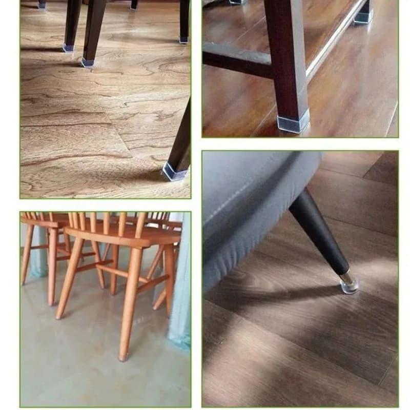 Embouts de protection pour pieds de chaise et de meuble - Transparents et antidérapants - Image 6