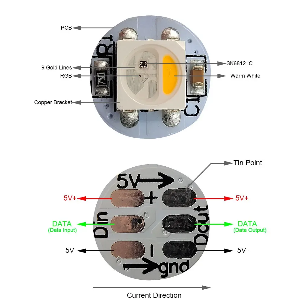 Module LED Pixel Adressable WS2812B / SK6812 (RGB, RGBCW, RGBNW, RGBWW) - 5V DC - Image 2