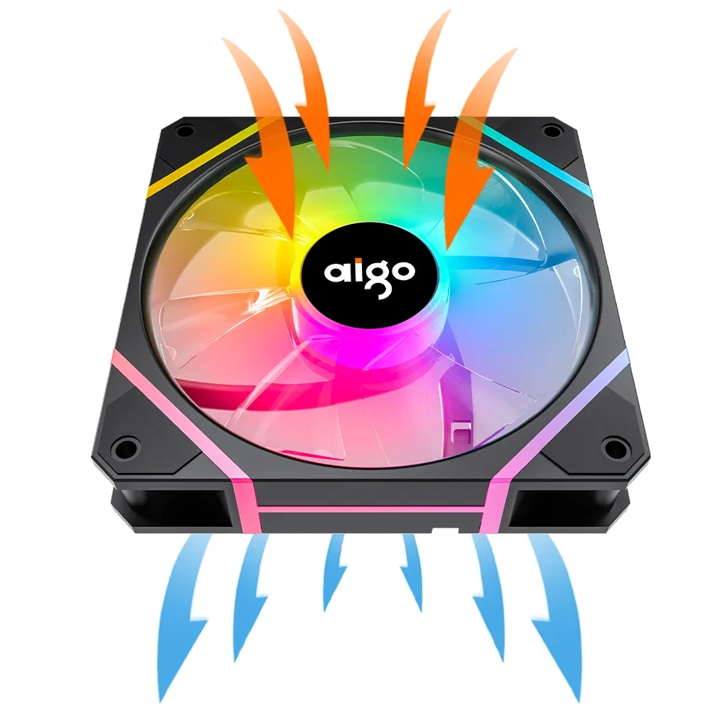 Ventilateur de boîtier Aigo AM12 ARGB 120 mm - Blanc - Image 4