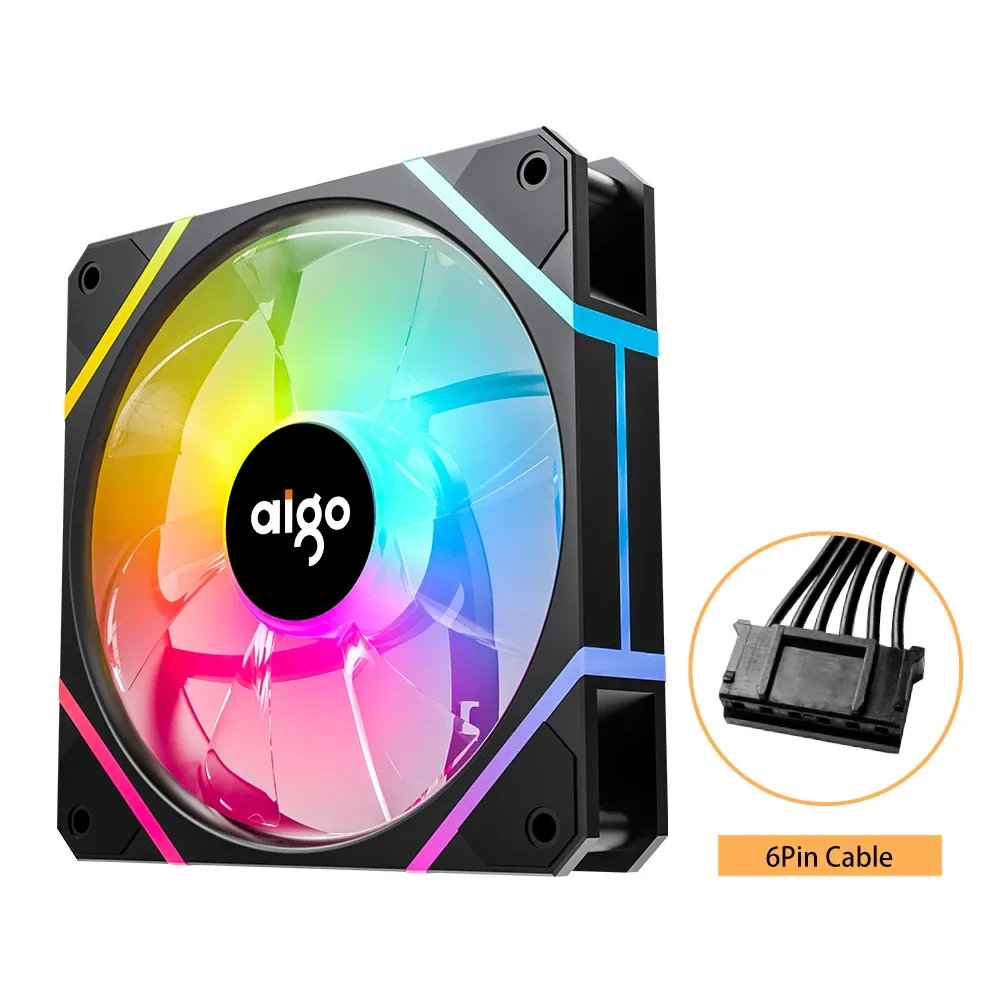 Ventilateur de boîtier Aigo AM12 ARGB 120 mm - Blanc - Image 2