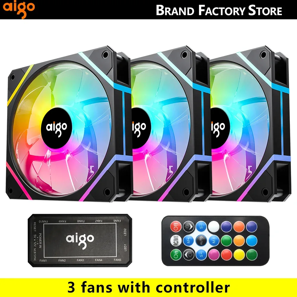 Ventilateur de boîtier Aigo AM12 ARGB 120 mm - Blanc slide 10