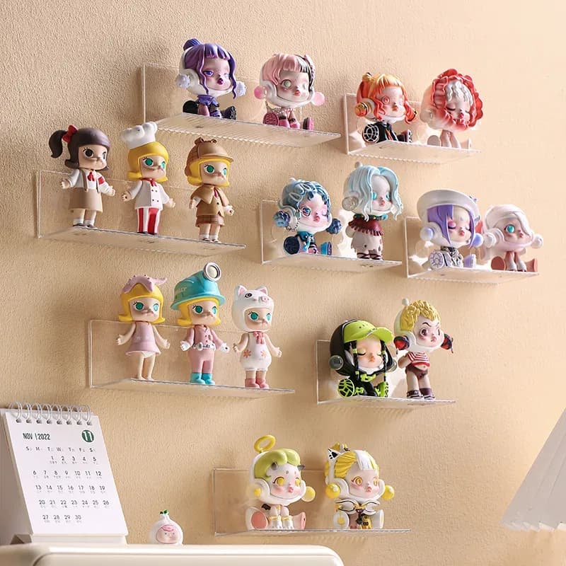 Vitrine murale transparente en acrylique pour figurines - Image 1