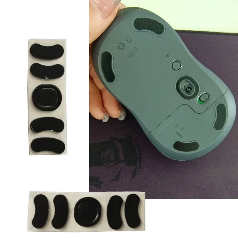 Patins de rechange pour souris Logitech M650/M750, bords incurvés - Image 1