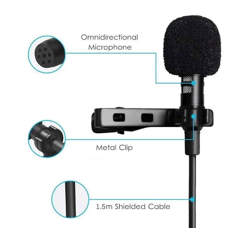 Microphone cravate filaire à condensateur (Jack 3,5 mm et USB-C) slide 2