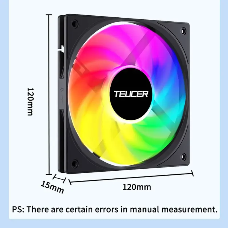Teucer UT-12015 - Ventilateur de boîtier PWM 120mm ultra-mince (15mm) - Image 3