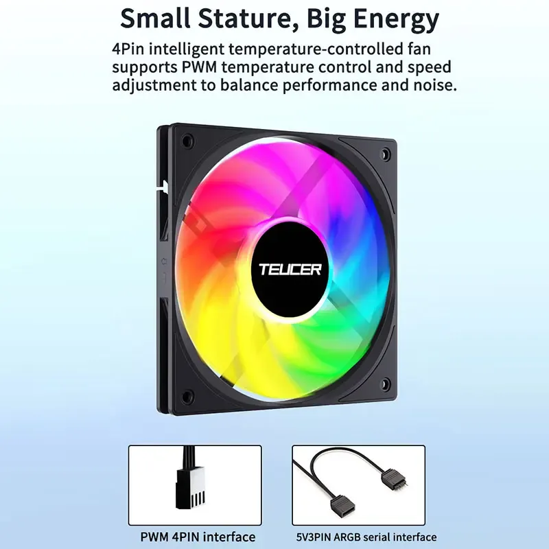 Teucer UT-12015 - Ventilateur de boîtier PWM 120mm ultra-mince (15mm) - Image 2
