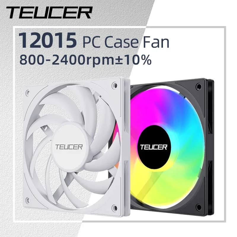 Teucer UT-12015 - Ventilateur de boîtier PWM 120mm ultra-mince (15mm) - Image 1