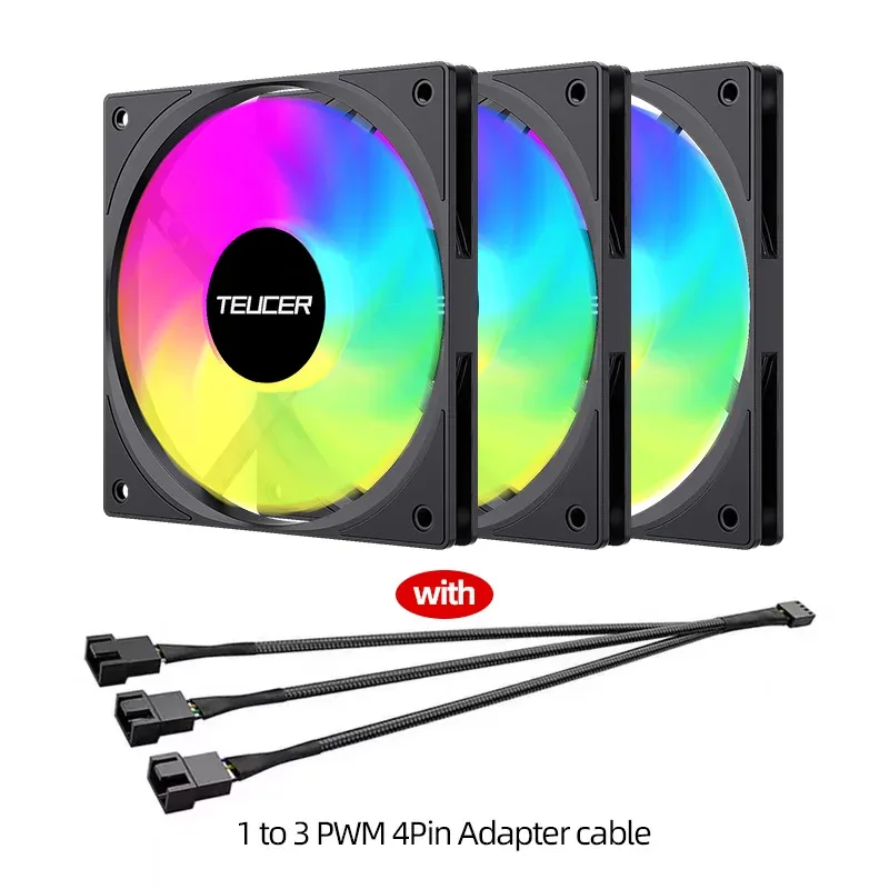 Teucer UT-12015 - Ventilateur de boîtier PWM 120mm ultra-mince (15mm) slide 9