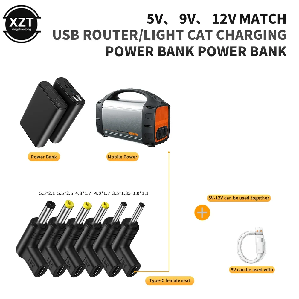 Adaptateur universel USB-C PD vers Jack DC (5V, 9V, 12V) pour routeur et tablette - Image 4