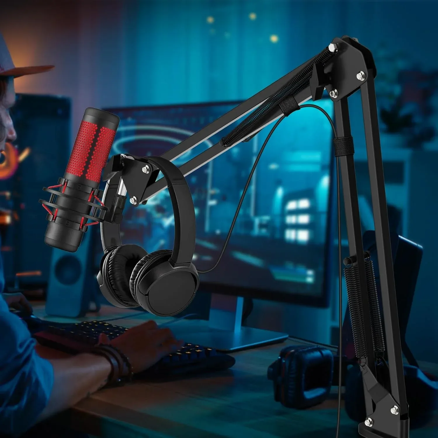 Bras articulé professionnel pour microphone de bureau - Compatible SM7B, AM8, A8, A6V, K658, K688, K669 - Image 5
