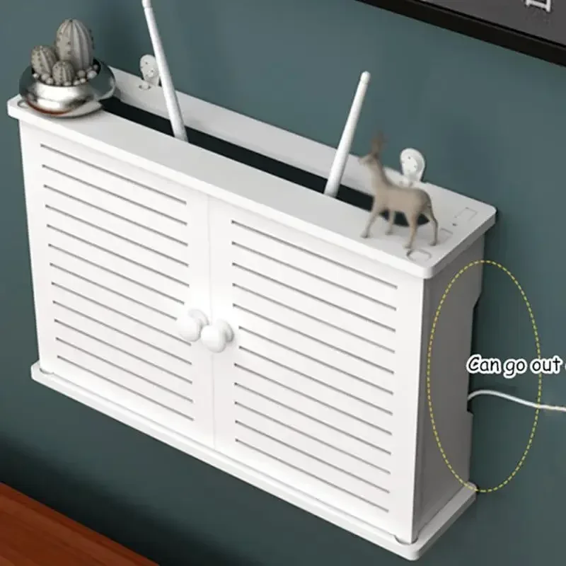 Étagère murale pour routeur Wi-Fi et organisateur de câbles sans perçage slide 5