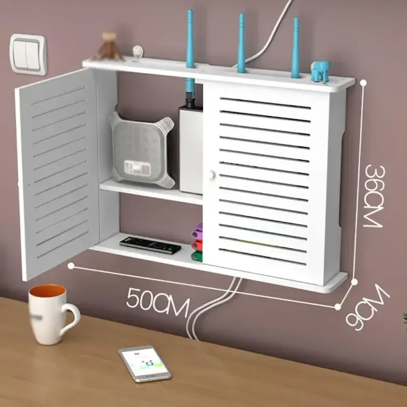 Étagère murale pour routeur Wi-Fi et organisateur de câbles sans perçage